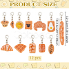 12Pcs Resin Pendant Locking Stitch Markers HJEW-BC00083-2
