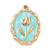 304 Stainless Steel Enamel Pendants STAS-H483-42G-02-1
