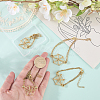 6Pcs Brass Braided Macrame Pouch Empty Stone Holder Bracelet Making BJEW-SC0001-73-3