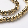 Electroplate Glass Beads Strands EGLA-F124-FP-03-3