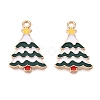 Christmas Theme Alloy Enamel Pendants ENAM-T020-10I-2