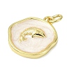 Ocean Theme Brass Enamel Pendants KK-H270-06G-05-2