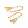 Rack Plating Eco-friendly Brass Earring Hooks X-KK-D075-14G-RS-2