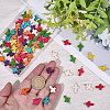 100Pcs Dyed Synthetic Turquoise Pendants PALLOY-SC00031-3