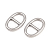 304 Stainless Steel Oval Links Connector Charms STAS-F366-02A-P-2