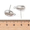 Brass Stud Earring Finding with Loops KK-C042-06P-3
