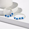 Flower Beads Stretch Bracelets Set for Children and Parent BJEW-JB07187-4
