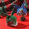 60Pcs 3 Colors Christmas Theme Rabbit Shaped Candy Plastic Bags ABAG-FS0001-05-9