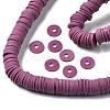 Flat Round Handmade Polymer Clay Beads CLAY-R067-12mm-05-6