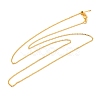 1mm Rack Plating Brass Cable Chain Adjustable Slider Necklaces for Women Men MAK-L044-04G-1