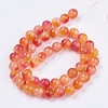 Two Tone Natural White Jade Bead Strands X-G-R165-8mm-06-2