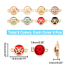 32Pcs 8 Colors Glass Connector Charms GLAA-AR0001-31-2