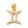925 Sterling Silver Micro Pave Clear Cubic Zirconia Pendants LS-STER-Z012-06G-04-1