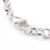 Women's 304 Stainless Steel Rolo Chain Bracelets BJEW-JB05996-01-3