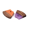 Opaque & Transparent Resin & Walnut Wood Pendants RESI-N053-34-3