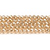 Transparent Electroplate Glass Beads Strands GLAA-H021-01B-PL01-2