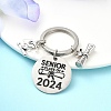 Flat Round Alloy Keychain KEYC-YW00090-01-1