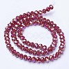 Electroplate Glass Beads Strands EGLA-A034-P6mm-B04-2
