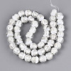Luminous Handmade Lampwork Silver Foil Beads Strand FOIL-N029-03A-2