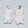 Natural Rose Quartz Pendants G-T087-07-2