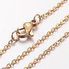 Ion Plating(IP) 304 Stainless Steel Necklace MAK-K004-17G-2