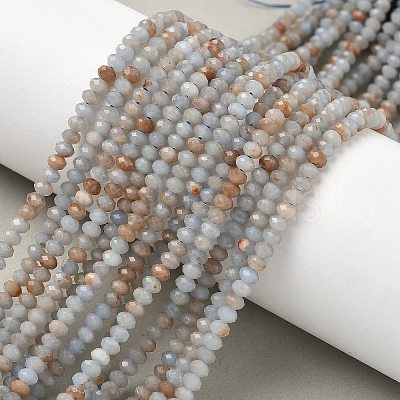 Natural Angelite Beads Strands G-RM241221-N1-1