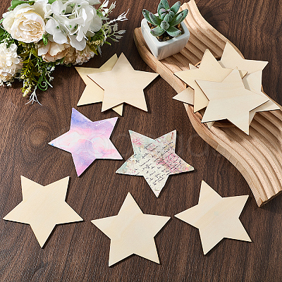 50Pcs Wood Cutouts DIY-SP0004-64A-03-1