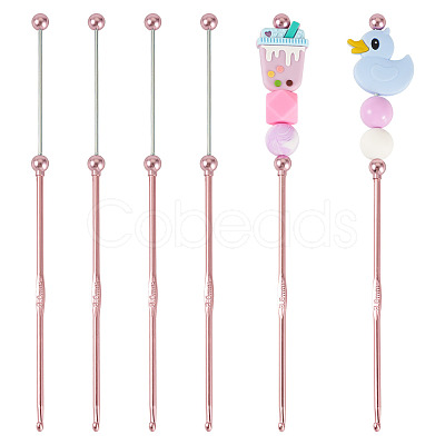 4Pcs DIY Alloy Beadable Crochet Hooks AJEW-TA0003-50D-1