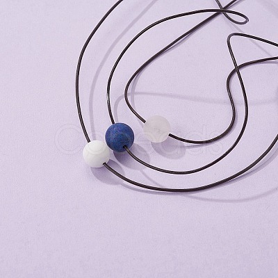 3Pcs Adjustable Leather Cord Necklaces NJEW-FS0001-05-1