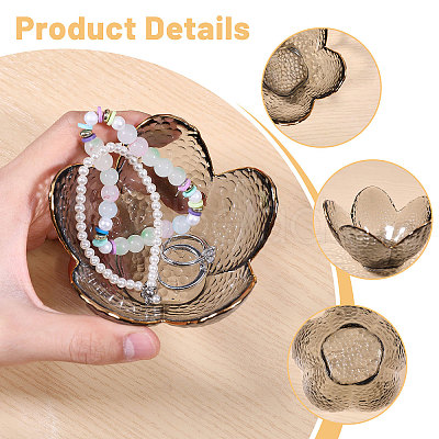 4Pcs 4 Colors Glass Bowl for Food Fruits AJEW-CA0004-93-1