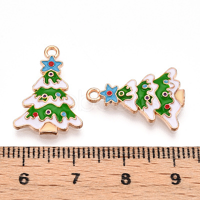 Christmas Theme Alloy Enamel Pendants ENAM-N056-403A-01-1
