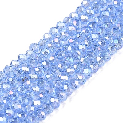 Electroplate Glass Beads Strands EGLA-A044-T1mm-B14-1