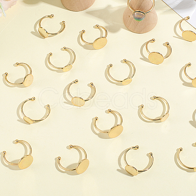 30Pcs 3 Styles Adjustable 304 Stainless Steel Finger Rings Components STAS-BBC0007-95G-1