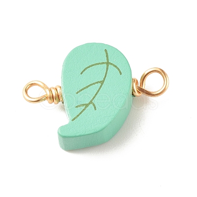 Spray Painted Wood Connector Charms PALLOY-JF01428-1