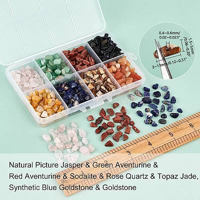 144G 8 Style Natural & Synthetic Gemstone Beads G-NB0002-62-1