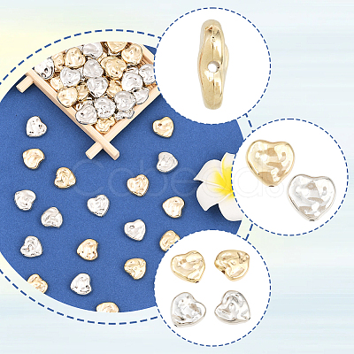 200Pcs 2 Colors CCB Plastic Beads CCB-PA0001-20-1
