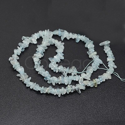 Chips Natural Aquamarine Beads Strands G-N0164-24-1