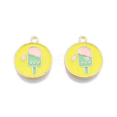 Alloy Enamel Pendants FIND-A017-23LG-1