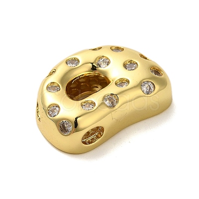 Rack Plating Brass Micro Pave Clear Cubic Zirconia Perdants KK-C067-11G-D-1