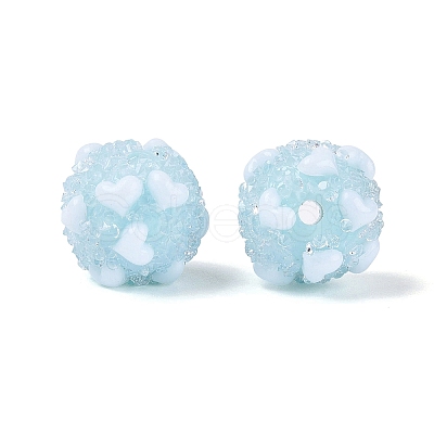 Opaque Acrylic & Transparent Resin Rhinestone Beads SACR-Q005-02A-06-1