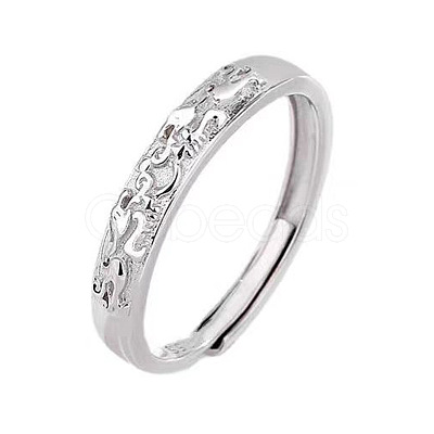 Pi Xiu Pattern Brass Adjustable Finger Rings for Women FS-WG45548-01-1