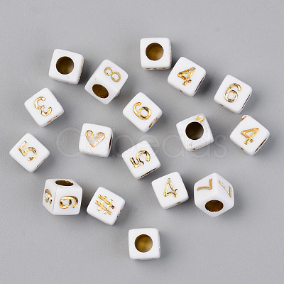 PVD Vacuum Plating Acrylic Beads PACR-T010-004G-1