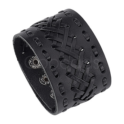 Braided Imitation Leather Cord Bracelets BJEW-WH0014-075B-1