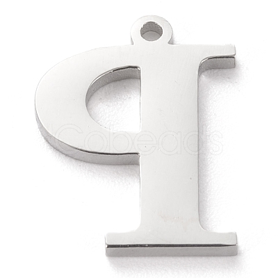Tarnish Resistant 304 Stainless Steel Letter Pendant Rhinestone Settings X-STAS-J028-01P-1