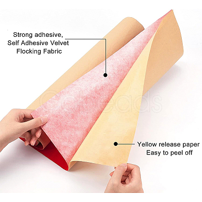 Self Adhesive Velvet Flocking Fabric OCOR-BC0001-58A-04-1