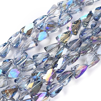 Electroplate Glass Beads Strands EGLA-G035-A-HR01-1