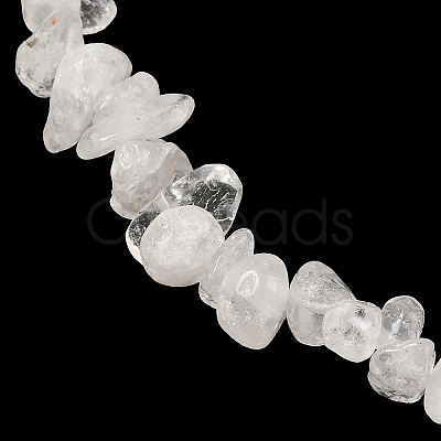 Natural Quartz Crystal Chips Beaded Necklace NJEW-FZ00004-01-1