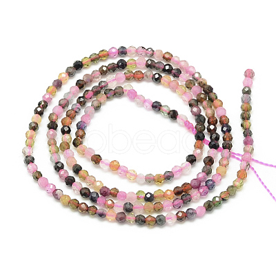Natural Multicolor Tourmaline Beads Strands G-S152-02-3mm-1