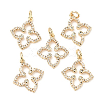 SHEGRACE Brass Micro Pave Clear Cubic Zirconia Pendants XGRQ3P903-637G-1