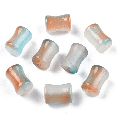 Transparent Spray Painted Glass Beads GLAA-N035-035-G02-1